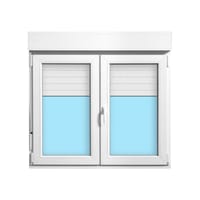 VENTANA PVC OSCILOBATIENTE CON PERSIANA BLANCA 120X125CM - 1