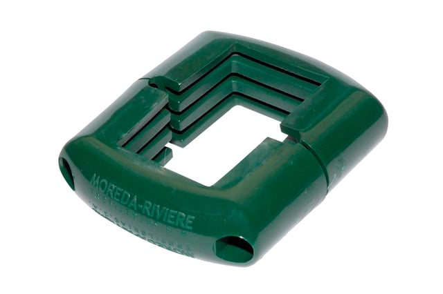 ABRAZADERA PARA POSTE RECTANGULAR 60X40 MM VERDE 2 UDS