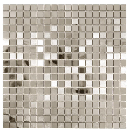 MOSAICO  METAL 30 X 30 CM. ACERO M-002