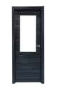 PUERTA ABATIBLE EN BLOCK MELAMINA NEGRO 72,5CM DERECHA - 1