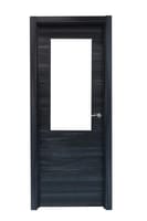 PUERTA ABATIBLE EN BLOCK MELAMINA NEGRO 72,5CM DERECHA - 1
