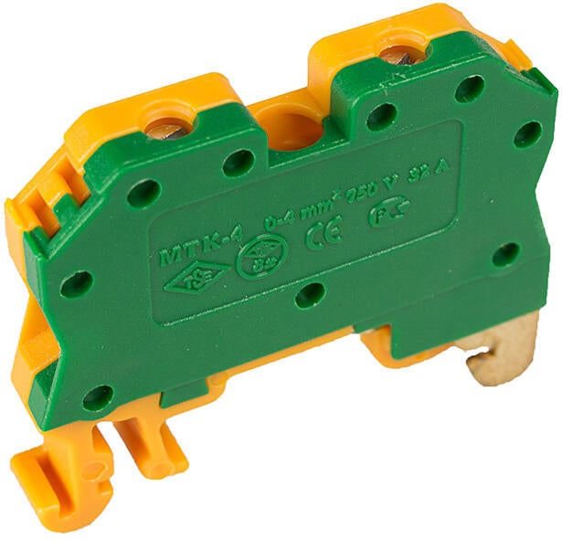 BORNA CARRIL DIN VERDE/AMARILLO 2.5 MM2