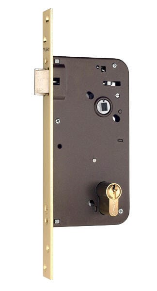 CERRADURA EMBUTIR PARA PUERTA DE MADERA 50  MM. 805E LATONADO YALE - 1