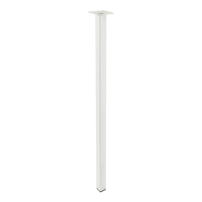 PATA MUEBLE ACERO CUADRADA 700MM 25X25MM BLANCA. 1UD - 1