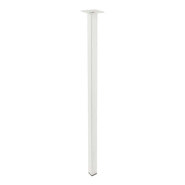 PATA MUEBLE ACERO CUADRADA 700MM 25X25MM BLANCA. 1UD