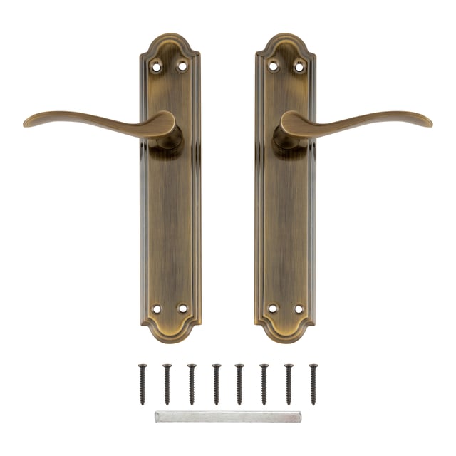 JUEGO DE MANILLA PLACA CON MULETILLA 47 MM BRONCE STANDARD