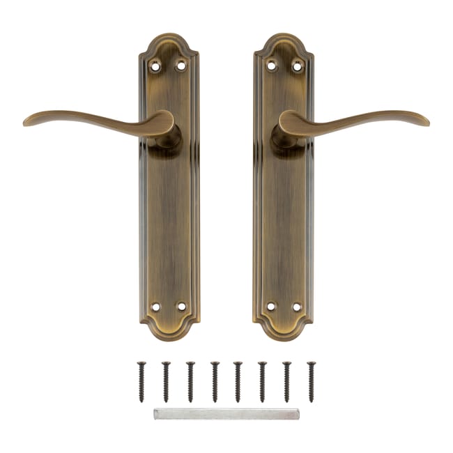 JUEGO DE MANILLA PLACA CON MULETILLA 47 MM BRONCE STANDARD - 1