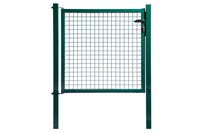 PUERTA METÁLICA POSTE CUADRADO VERDE 1X1 M MALLA 50X50 MM - 1