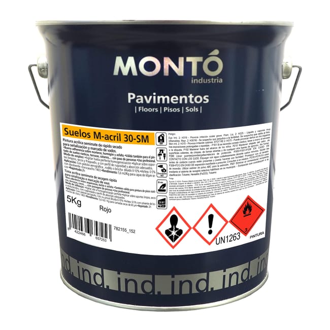 PINTURA SEÑALIZACIÓN Y PARKING 5KG ROJO - 1