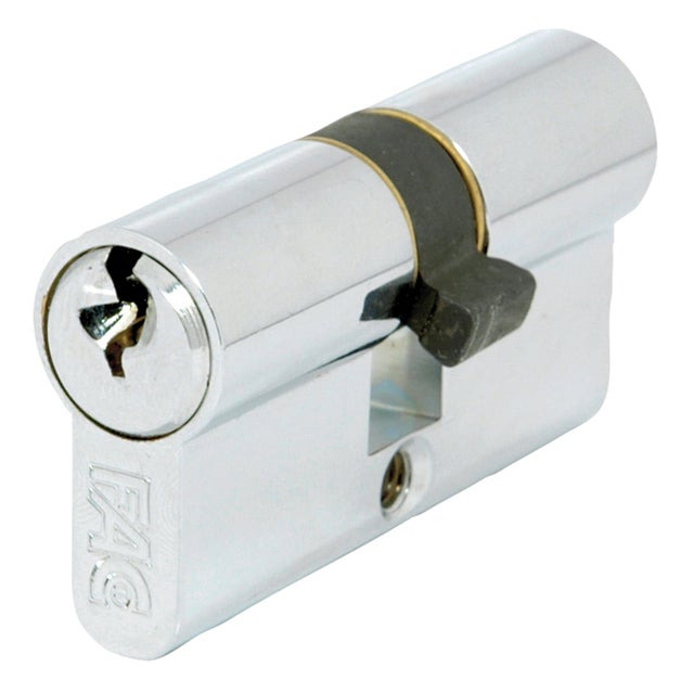 CILINDRO BOMBIN 30X30MM. SERRETA LEVA 13.5MM NIQUEL  FAC