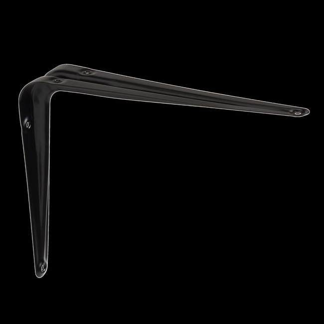 ESCUADRA PALOMILLA CON NERVIO NEGRA 150 X 200 MM - 1