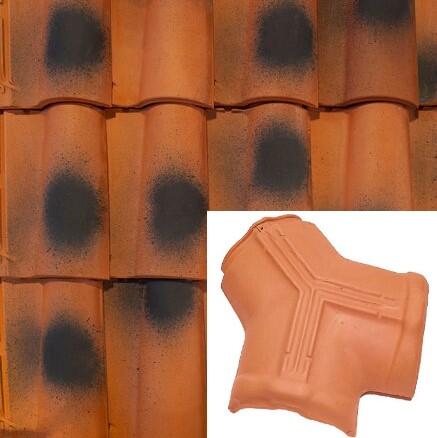 CABALLETE A TRES AGUAS PARA TEJA CERÁMICA S10 ROJO FLAMEADO - 1