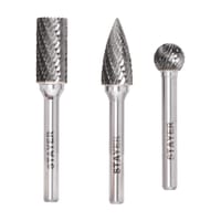 3 FRESAS METAL PARA AMOLADORA RECTA 6MM STAYER - 1