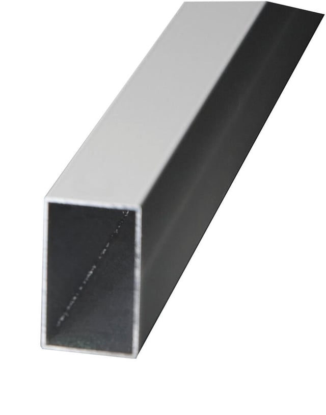 TUBO CUADRADO ALUMINIO CROMO BRILLO 40X40MM 2M