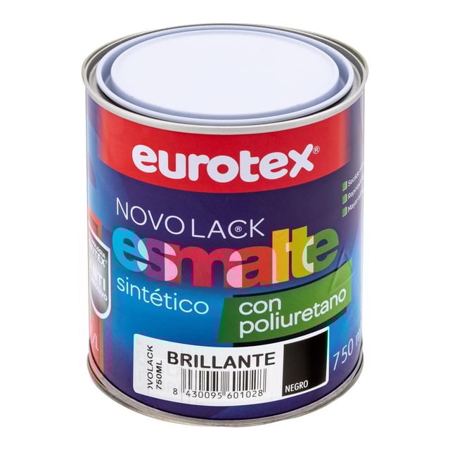 ESMALTE SINTÉTICO BRILLANTE NOVOLACK 750ML NEGRO
