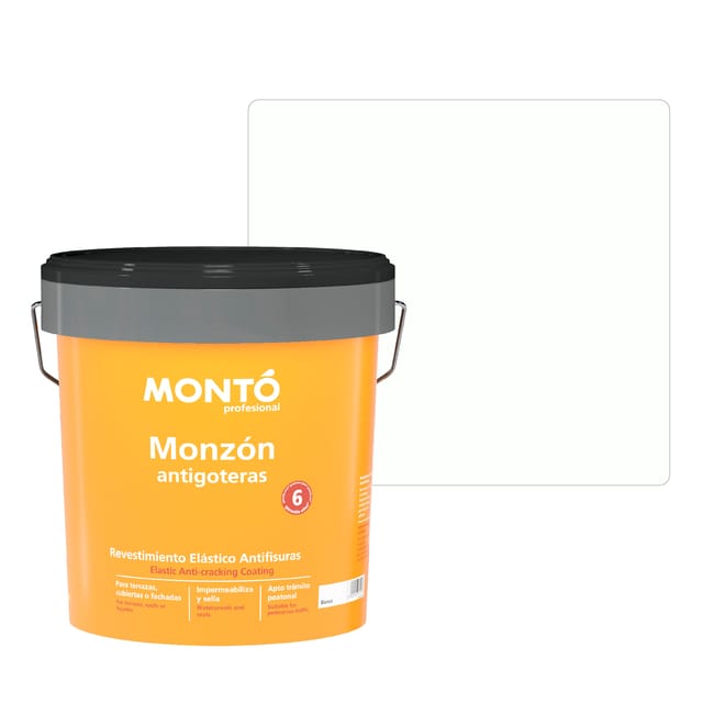 IMPERMEABILIZANTE CAUCHO MONZON 4L ROJO - 1