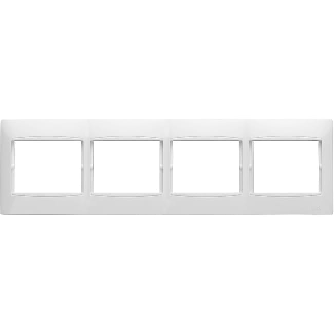 MARCO CUADRUPLE SERIE CORAL BLANCO - 1