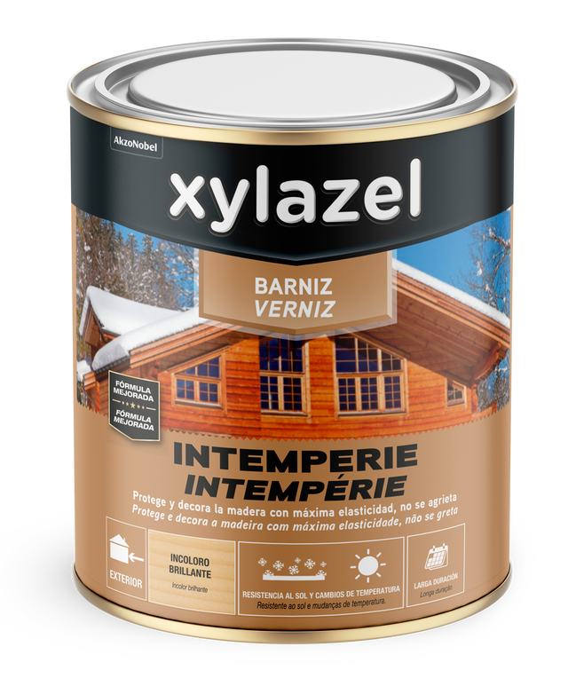 BARNIZ SINTÉTICO BRILLANTE INTEMPERIE 4L INCOLORO