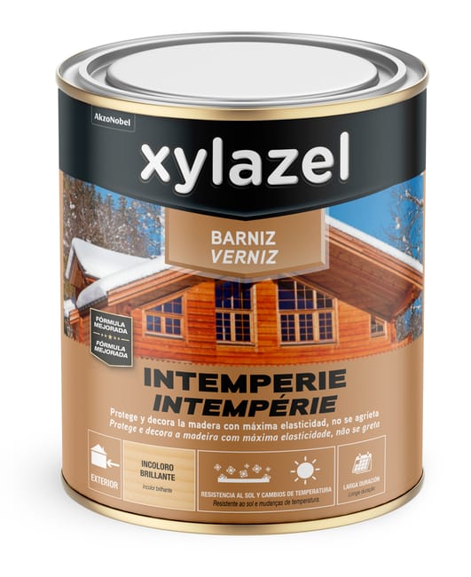 BARNIZ SINTÉTICO BRILLANTE INTEMPERIE 4L INCOLORO - 1
