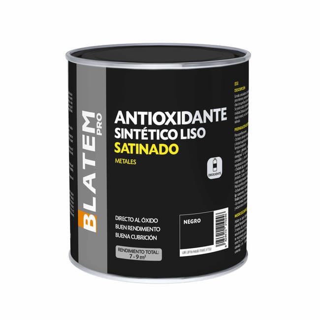ESMALTE SINTETICO ANTIOXIDANTE SATINADO 750ML NEGRO - 1