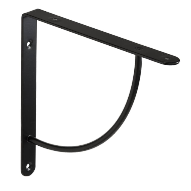 ESCUADRA METALICA PARA BALDA REFORZADA NEGRA 230 X 230 X 25  MM