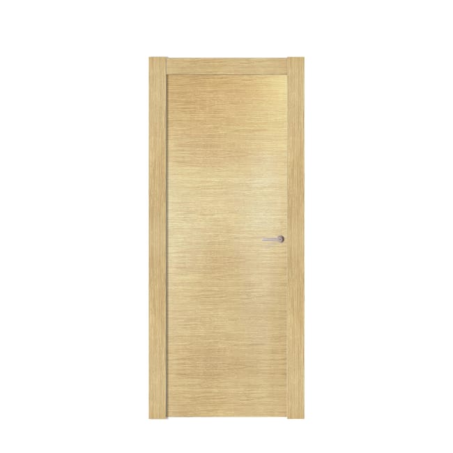 PUERTA ABATIBLE EN BLOCK BARNIZADA 82,5CM HORIZONTAL IZQUIERDA - 1