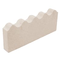 BORDILLO DE HORMIGÓN ONDULADO BLANCO 50X20X6CM - 1