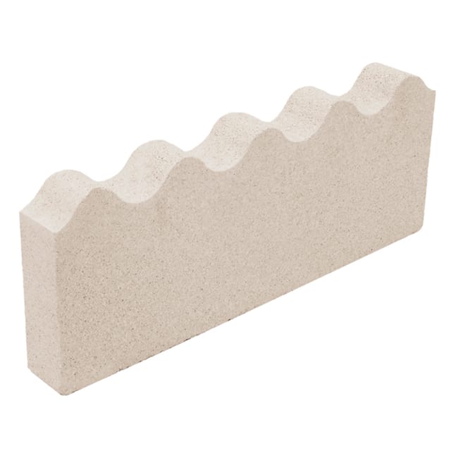 BORDILLO DE HORMIGÓN ONDULADO BLANCO 50X20X6CM - 1