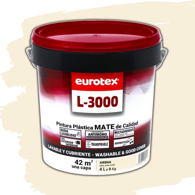 PINTURA PLASTICA ARENA MATE 4L L3000 - 1