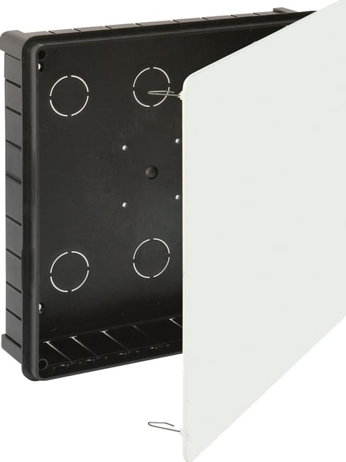 CAJA DE REGISTRO ELÉCTRICO 250X250X60MM PARA EMPOTRAR DE INTERIOR CON TAPA DE GARRA METÁLICA - 1