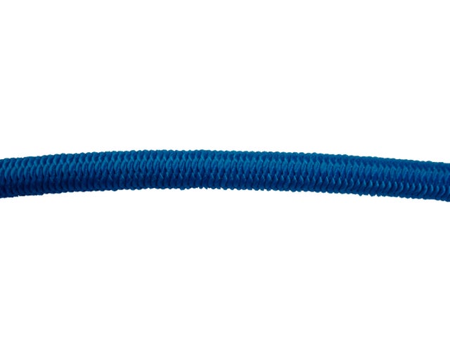CUERDA POLIESTER ELÁSTICA TRENZADA CON ALMA 8MM.  1M AZUL ROMBULL