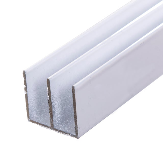 PERFIL DOBLE U ALUMINIO LACADO BLANCO 20X18X1MM 2,6M         