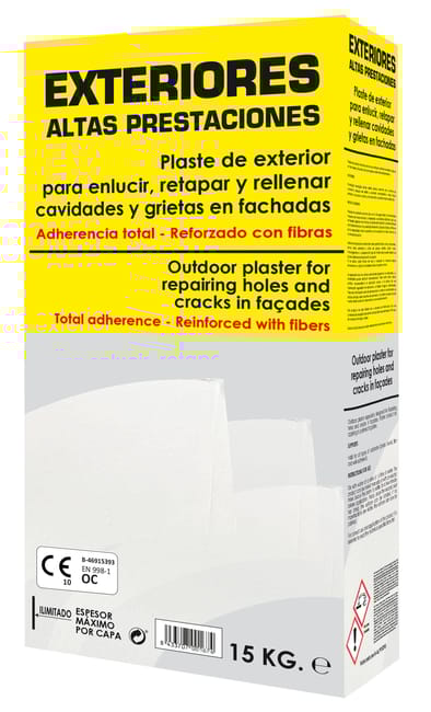 PLASTE EN POLVO CAPA GRUESA 15KG EXTERIORES 30 MINUTOS  - 1