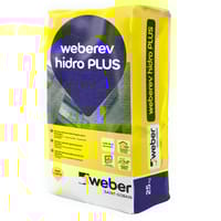 MORTERO DE REVOCO WEBEREV HIDRO PLUS 25 KG BLANCO - 1