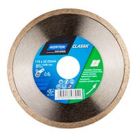 DISCO DE DIAMANTE AMOLADORA CORTE CERÁMICO BANDA CONTÍNUA 115MM NORTON - 1