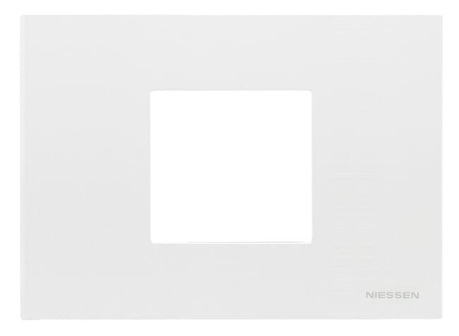 MARCO MONOCAJA 2 MODULOS SERIE ZENIT BLANCO - 1