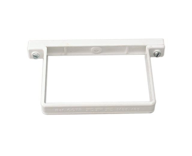 ABRAZADERA EVACUACIÓN PLUVIALES RECTANGULAR PVC BLANCO