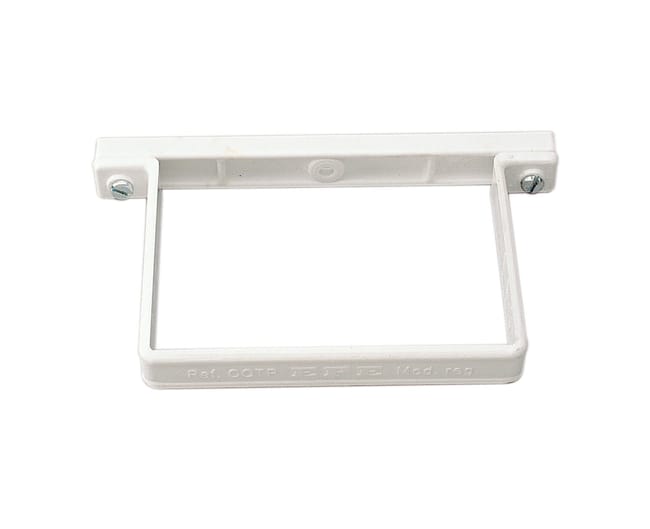 ABRAZADERA EVACUACIÓN PLUVIALES RECTANGULAR PVC BLANCO - 1