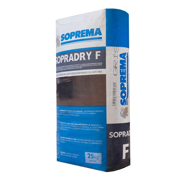 MORTERO IMPERMEABILIZANTE SOPREMA SOPRADRY F 25KG