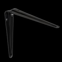 ESCUADRA PALOMILLA CON NERVIO NEGRA 200 X 250 MM - 1