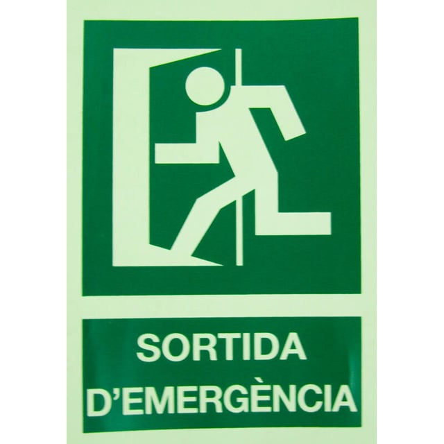 SEÑAL CARTEL SALIDA EMERGENCIA IZQUIERDA 1UD