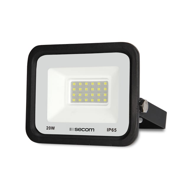 PROYECTOR LED 20W LUZ FRIA IP65 NEGRO SECOM