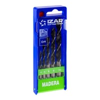 JUEGO BROCAS MADERA 3PUNTAS 4,5,6,8,10MM IZAR - 1