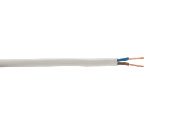 CABLE ELÉCTRICO PLANO H05VVH2-F 2X1MM22 BLANCO 10M