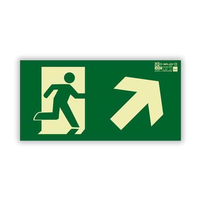 SEÑAL FOTOLUMINISCENTE DIRECCIÓN ASCENDER DERECHA 1UD - 1