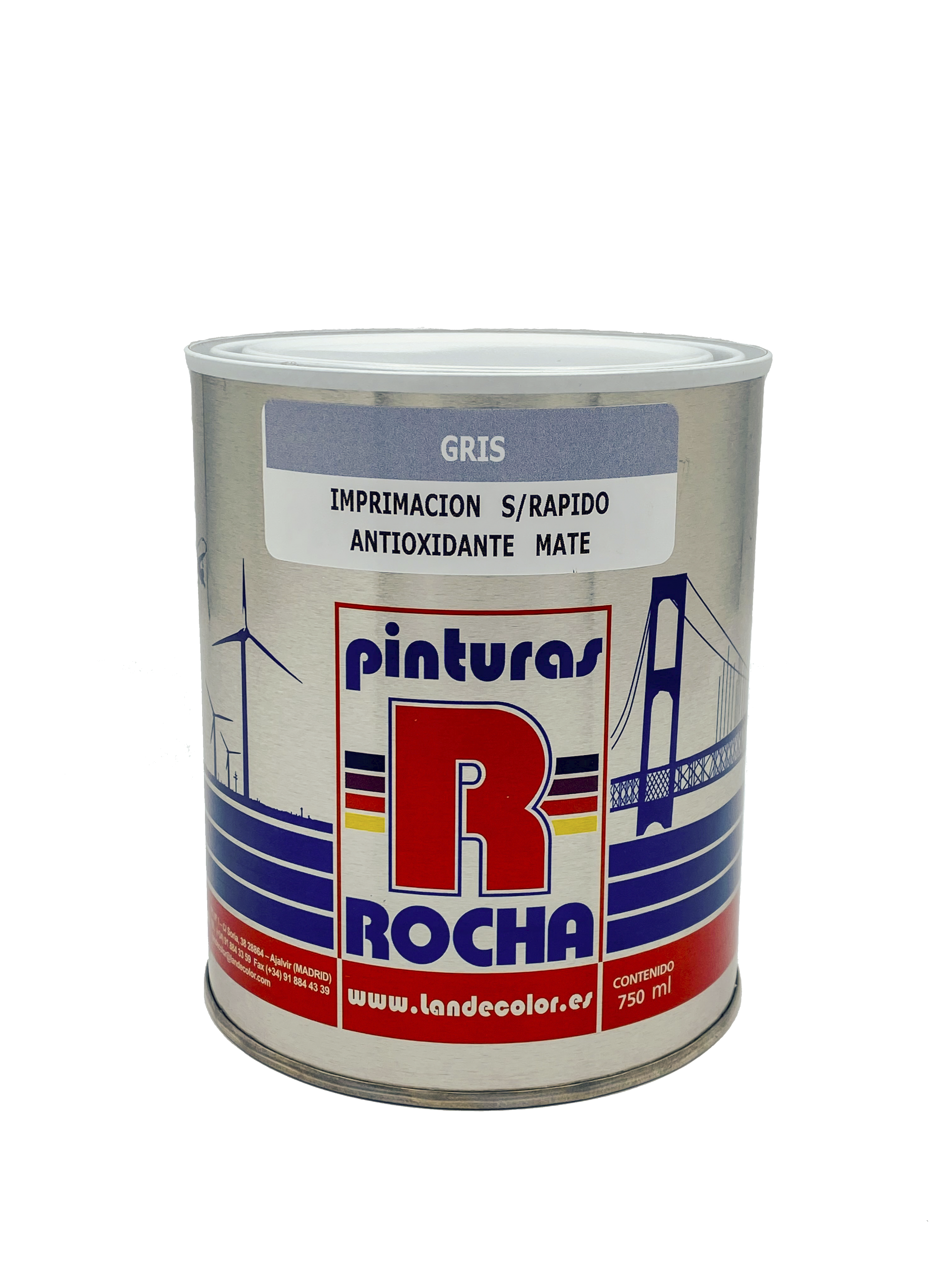 IMPRIMACION ESTANDAR ROCHA 750ML GRIS - 2