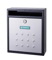 BUZON COMUNIDAD VERTICAL MIRA NEGRO   INOX ARREGUI - 1