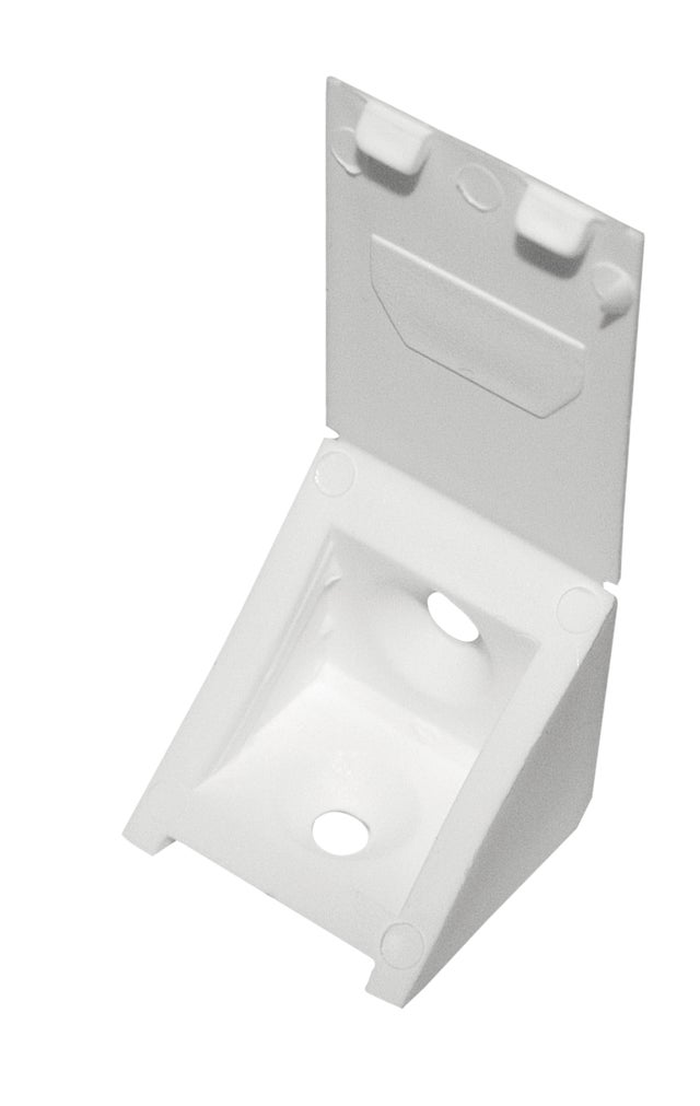 ESCUADRA DE ENSAMBLAJE CON TAPA PLASTICO BLANCA 24 MM. 20 UDS