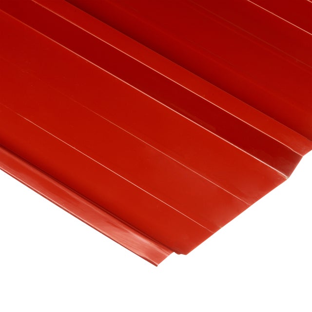 PLACA ACERO TRAPEZOIDAL 5 GRECAS 2X1,03M ROJO