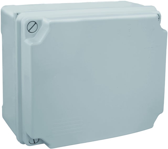 CAJA DE REGISTRO ELÉCTRICO ESTANCA 153X110X65MM PARA SUPERFICIE DE EXTERIOR CON TAPA DE TORNILLO